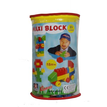 Конструктор с едри елементи Cimbari MAXI BLOCK 33 части