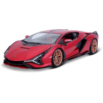 Метален автомобил Lamborghini Sian FKP37 Bburago 1:24 red