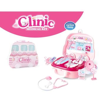 Чичо Доктор в куфарче на колела Little Clinic розово U503
