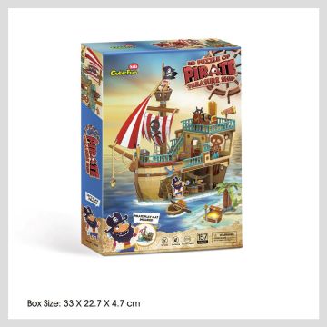 Пъзел 3D Кораб Pirate Treasure Ship 157ч. CubicFun P832h