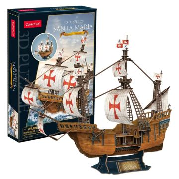 3D Пъзел кораб Santa Maria 204ч. CubicFun T4038h