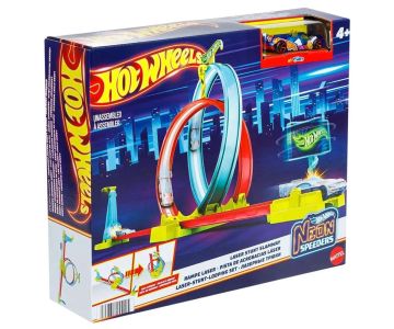 Neon Speeders Комплект писта с лазерни каскадьорски колички Hot Wheels HPC05 