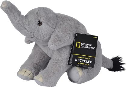 Плюшена играчка Слонче National Geographic - 25 cm