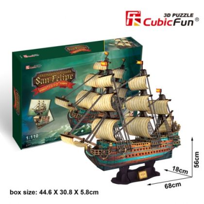 3D Пъзел КОРАБ THE SAN FELIPE CubicFun; T4017h