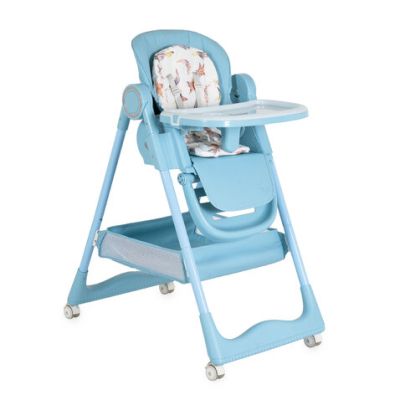 Детски стол за хранене с подарък Surprise син