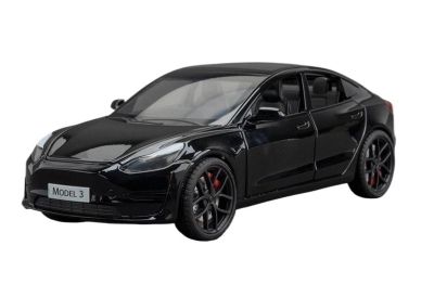 Метален автомобил Tesla Model 3 със звук и светлини 1/24 черен
