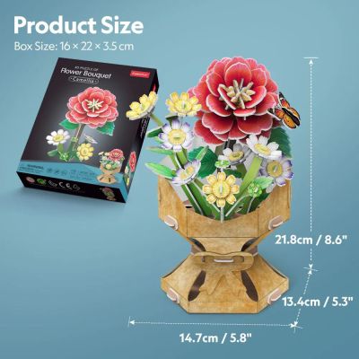 Пъзел 3D Flower Bouquet Камелия CubicFun W3302h 