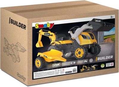Детски трактор товарач с ремарке Smoby Builder Max 710304