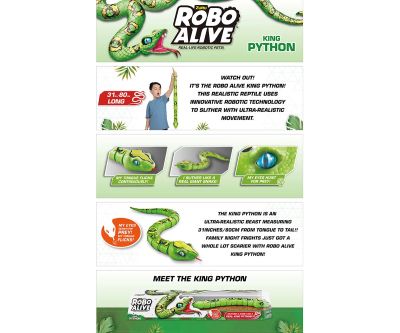 Змия Кралски питон Zuru Robo Alive 7169