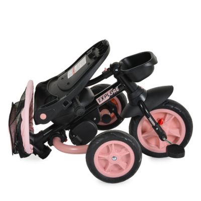 Сгъваема триколка Explore Byox розов