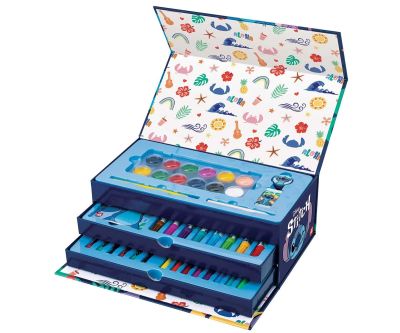 Комплект за рисуване в триетажно куфарче Stitch