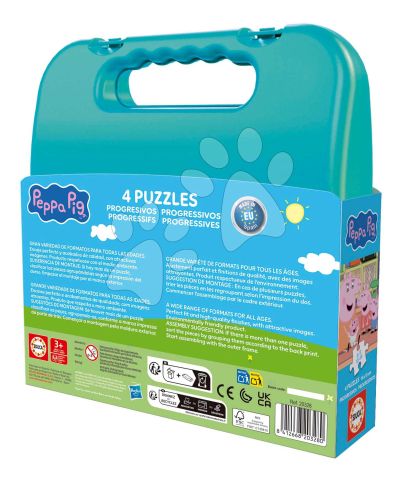 Прогресивен пъзел в куфар Peppa Pig 4 в 1 Educa 20328