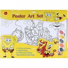 Комплект постери за оцветяване Спонч Боб