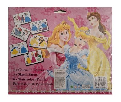 Комплект постери за оцветяване Принцеси