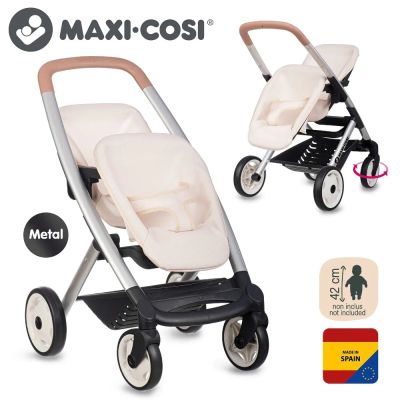 Количка за кукли близнаци Smoby Maxi-Cosi бежова 253222