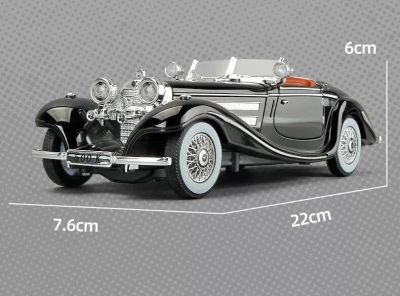 Метален автомобил Mercedes Benz 500K 1/24 черен