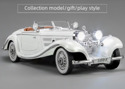 Метален автомобил Mercedes Benz 500K 1/24 сребрист
