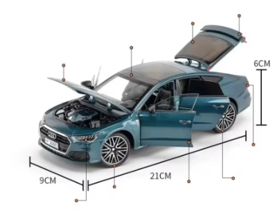 Метален автомобил Audi A7 1/24 Black