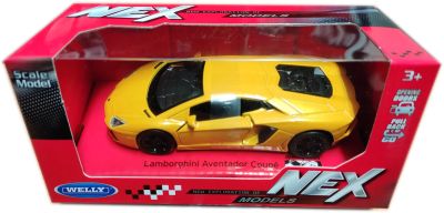 Метална кола Lamborghini Aventador coupe Welly 1:34