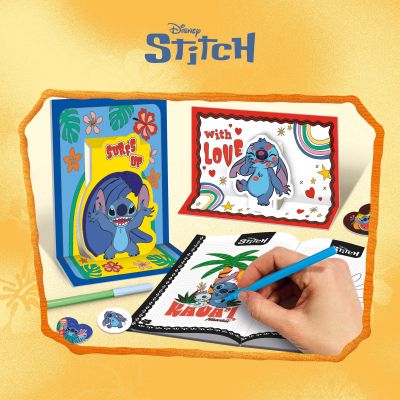 Раница с комплект за рисуване Stitch 2 в 1 Lisciani