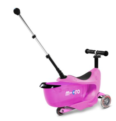 Детска тротинетка със седалка Micro Mini 2go deluxe plus розова  