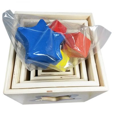 Дървени кубчета сортер