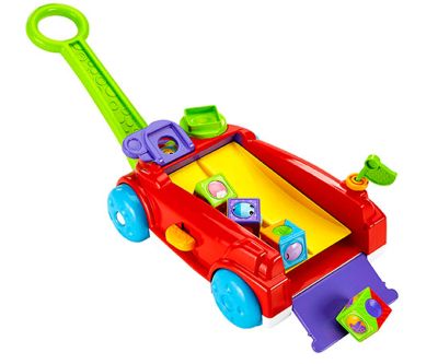 Кола за дърпане с кубчета FISHER PRICE Roller Blocks Rockin' Wagon