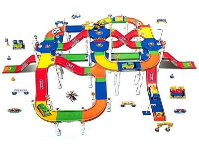 Писта паркинг Трансформър с колички