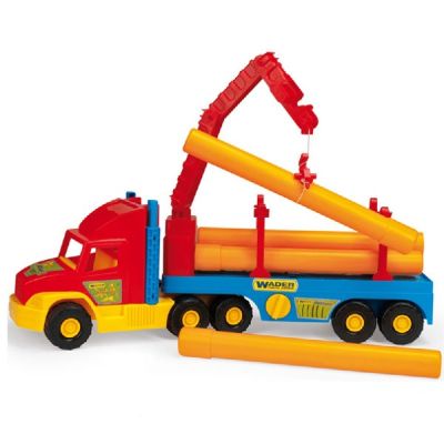 Камион с ремърке за дървени трупи WADER 36540
