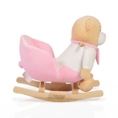 Плюшена музикална люлка Bear розова 