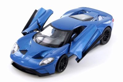 Метална кола Ford GT 2017 Welly 1:24 синя