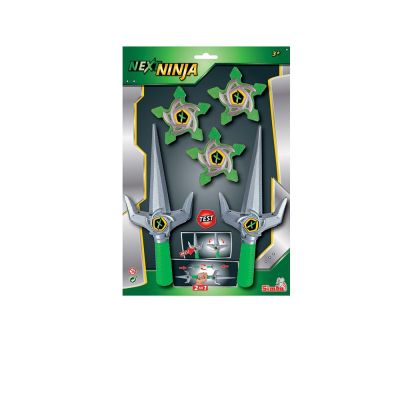 Детски тризъбец и звезди за хвърляне Нинджа зелен SIMBA 108042239