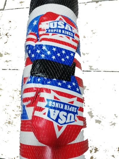 Детска боксова круша с ръкавици USA