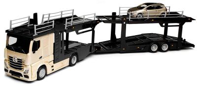 Метален камион автовоз Mercedes Benz Actros Bburago 1/43 