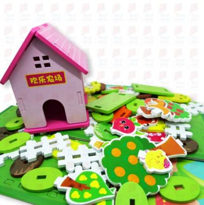 Дървен 3D PUZZLE щастливата ферма