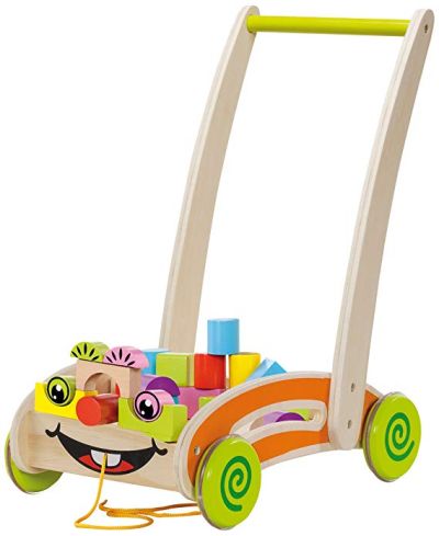 Дървена количка за прохождане с кубчета 2в1 Eichhorn 100001833