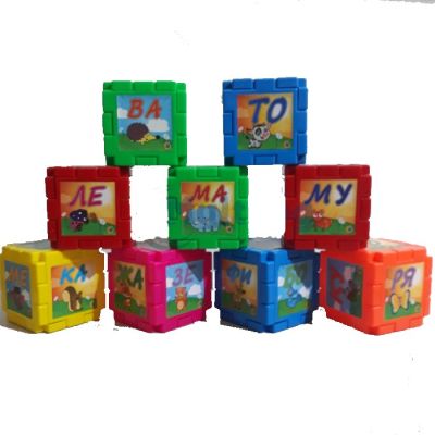 Конструктор кубчета със срички и картинки