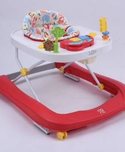 Музикална Детска проходилка ZOO червена