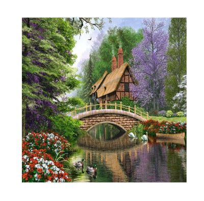 Пъзел Castorland 1000 части Къща на реката 102365