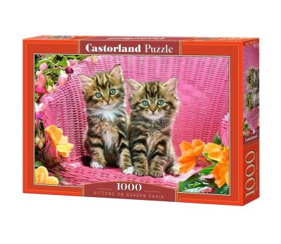 Пъзел Котенца в градински стол Castorland 1000 части 