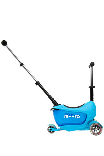 Детска тротинетка със седалка Micro - Mini 2go deluxe plus синя  