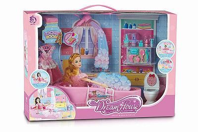 Комплект кукла в баня с вана