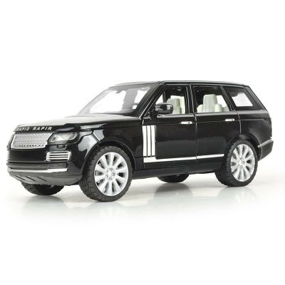 Метален джип със звук и светлини Range Rover черен 1/24