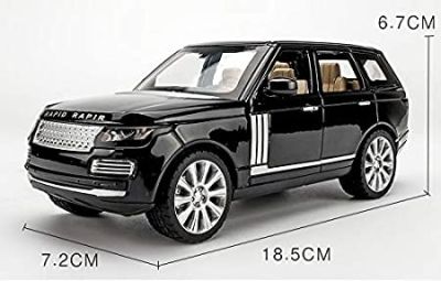 Метален джип със звук и светлини Range Rover черен 1/24