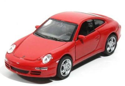 Металeн автомобил Porsche 911 Carrera S червен -1:34 Welly 