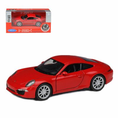 Металeн автомобил Porsche 911 Carrera S червен -1:34 Welly 