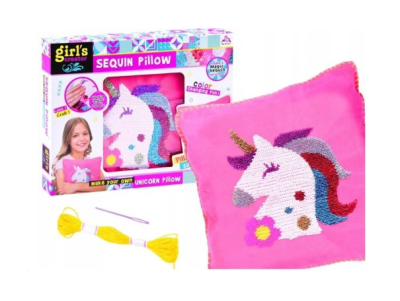 Детска възглавница с пайети Еднорог