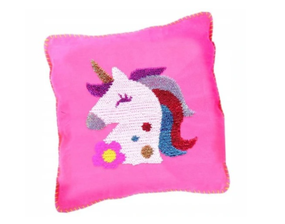 Детска възглавница с пайети Еднорог