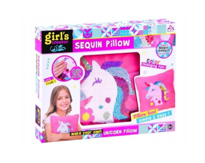 Детска възглавница с пайети Еднорог