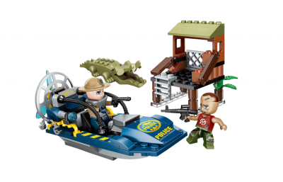 Конструктор Полицейски лодка Qman Q1919-3